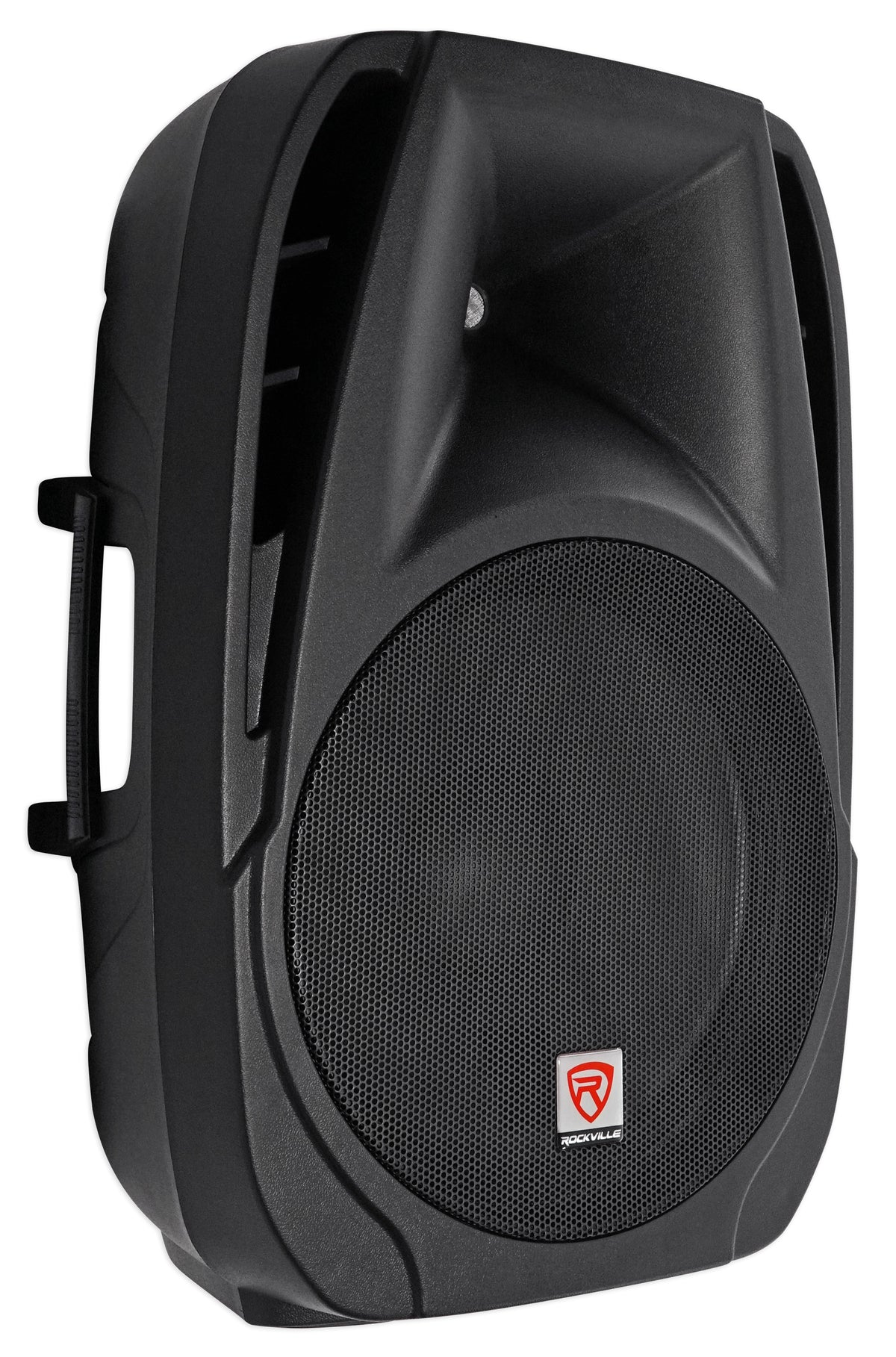 Rockville RPG2X15 BOX 1 15” 1400 Watts ABS molded DJ PA Passive Speaker+Mixer+Stand+(2) Microphones+Cables