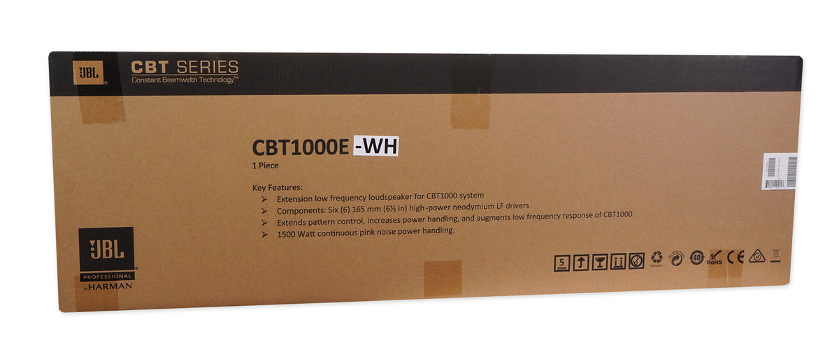 JBL CBT 1000E-WH 1500w Extension for CBT 1000 Line Array Column Speaker in White
