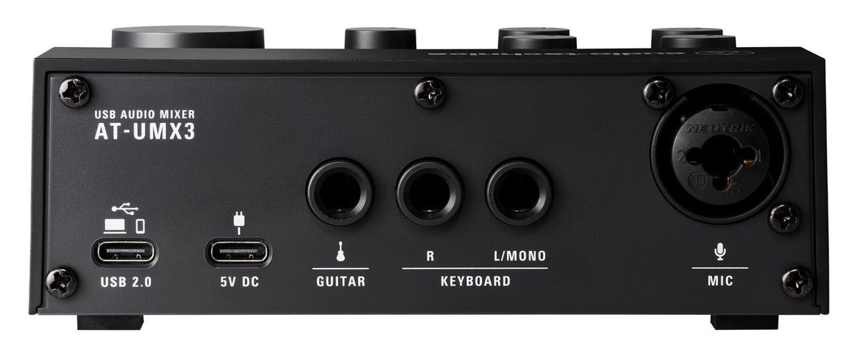 Audio Technica AT-UMX3 USB Audio Mixer - Plug-and-Play, Live Streaming Ready