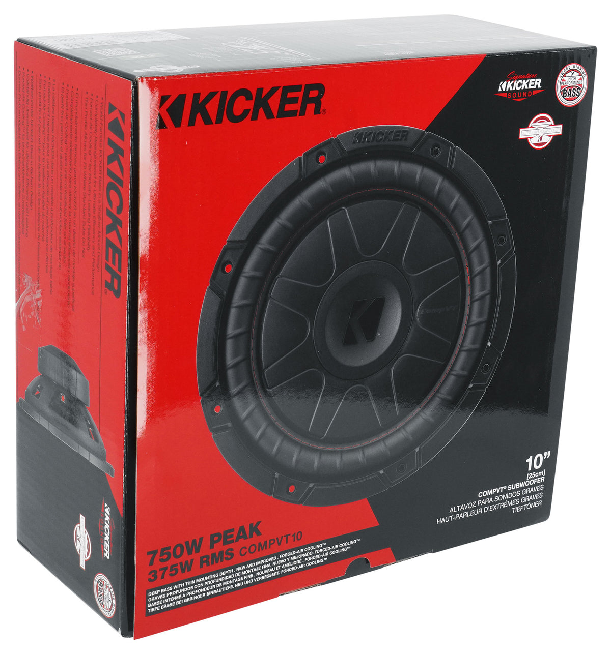 Kicker 52CVT104 CVT10 COMPVT 10" 750w Subwoofer 4-Ohm SVC Car Audio Sub CVT104