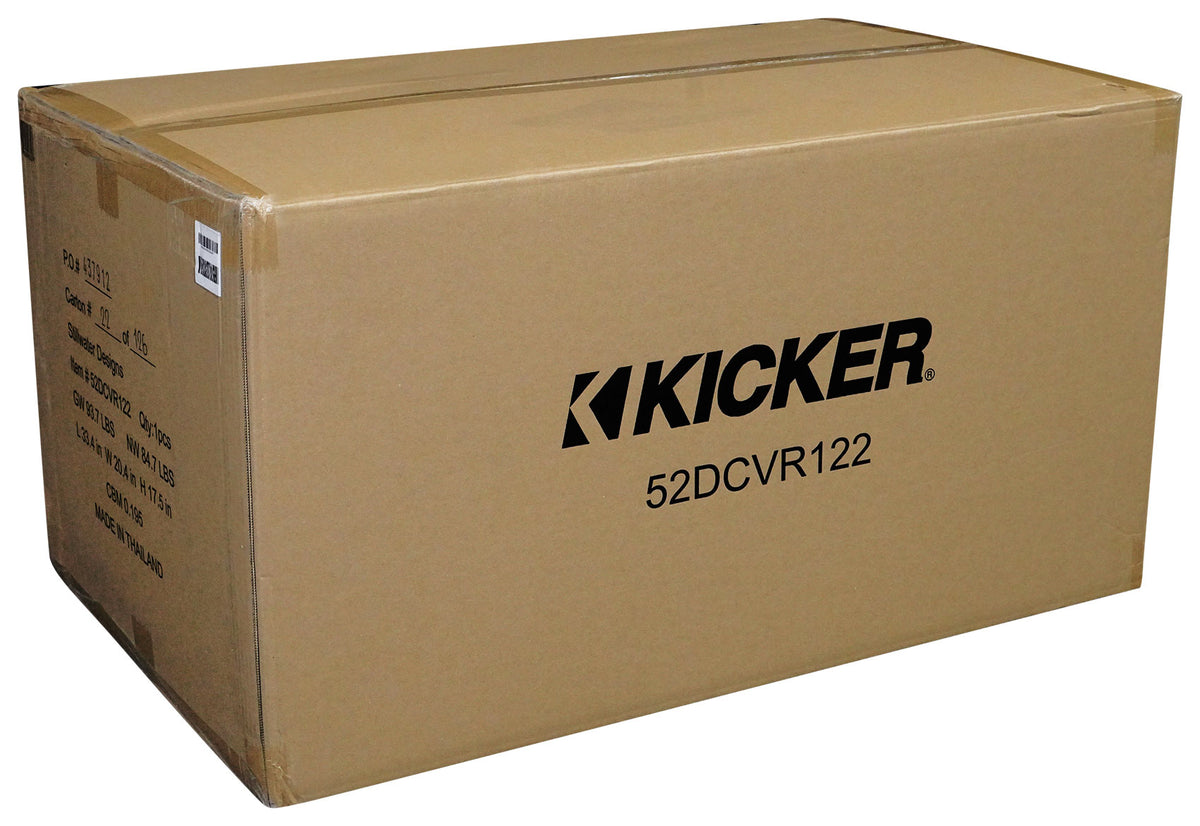 Kicker 52DCVR122 DCVR 12" Dual Subwoofers+Vented Sub Box Enclosure 2-ohm DCVR122