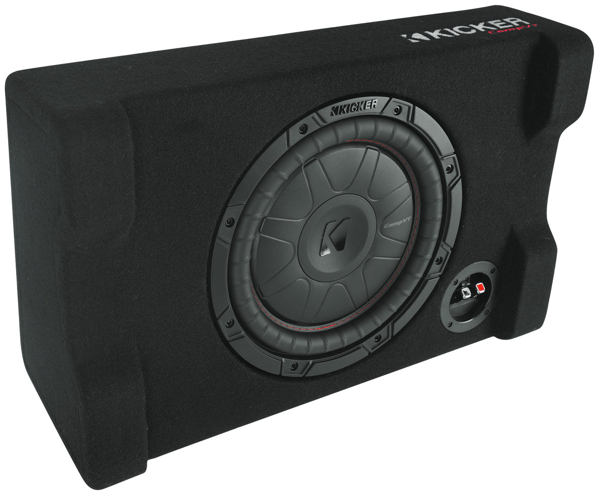 Kicker 52CVTDF102 CVTDF 10" Subwoofer in Down Firing Sub Box Enclosure, 2-Ohm