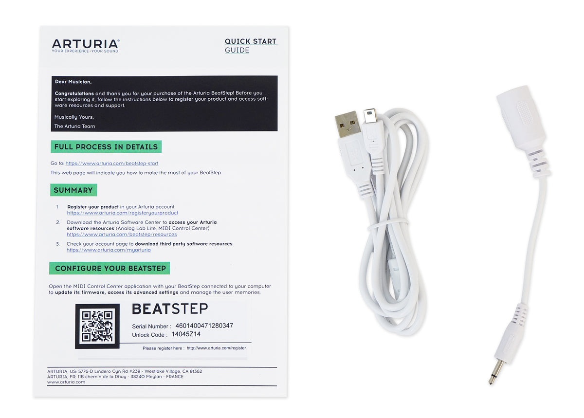 Arturia BeatStep 16-Step Analog Sequencer Midi USB DJ Recording Pad Controller