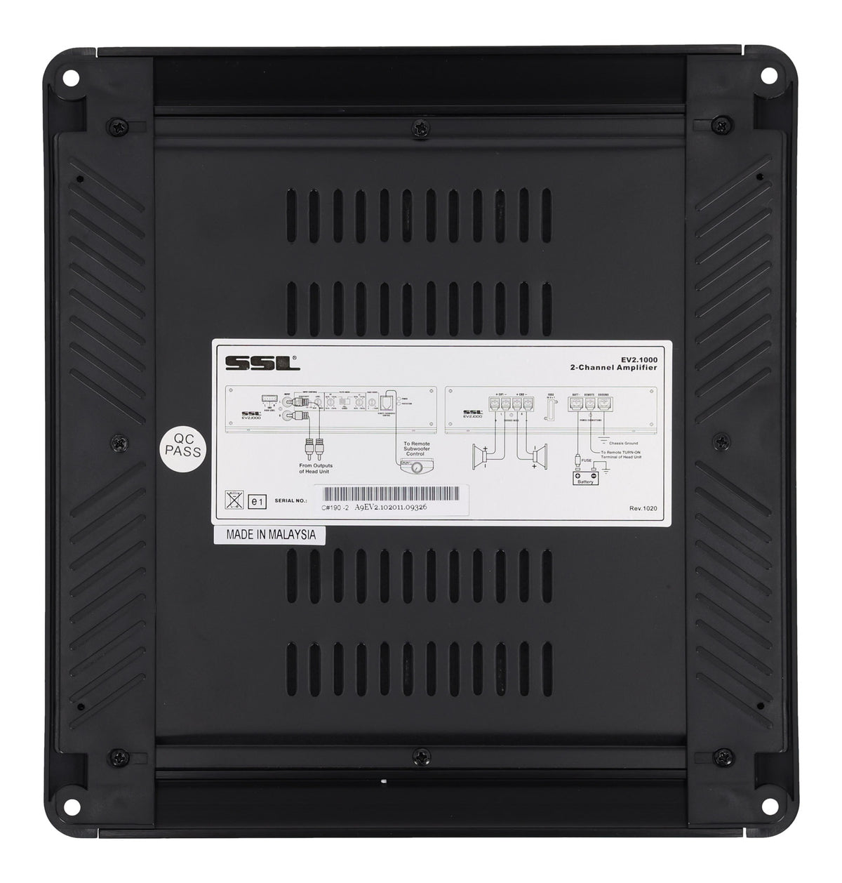 EV2.1000 2-Channel Car Audio Amplifier