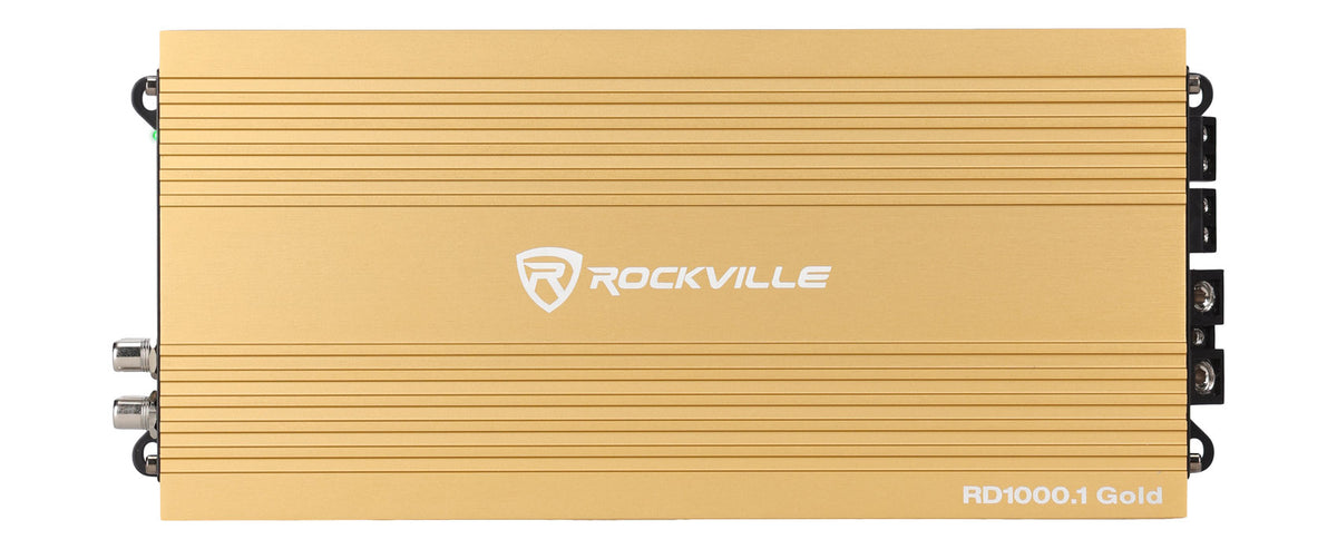 Rockville RD1000.1 Gold 1000w RMS @ 1 Ohm (4000w Peak) Mono Amplifier Car Amp