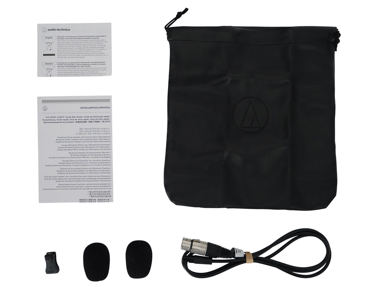 Audio Technica BPHS2Ca-XF4 Broadcast Stereo Condenser Headset w/ 4-Pin XLRF