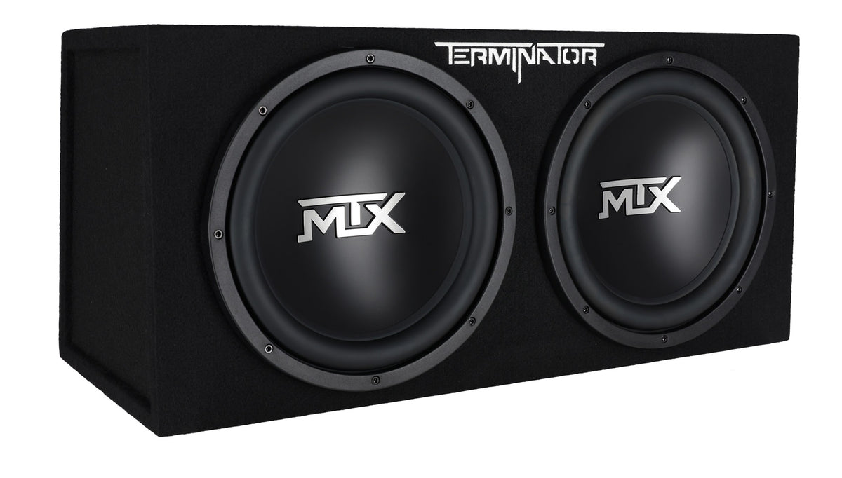 MTX Terminator TNP212D2 Dual 12” Subwoofers+Enclosure+Amp Kit+2 Farad Capacitor