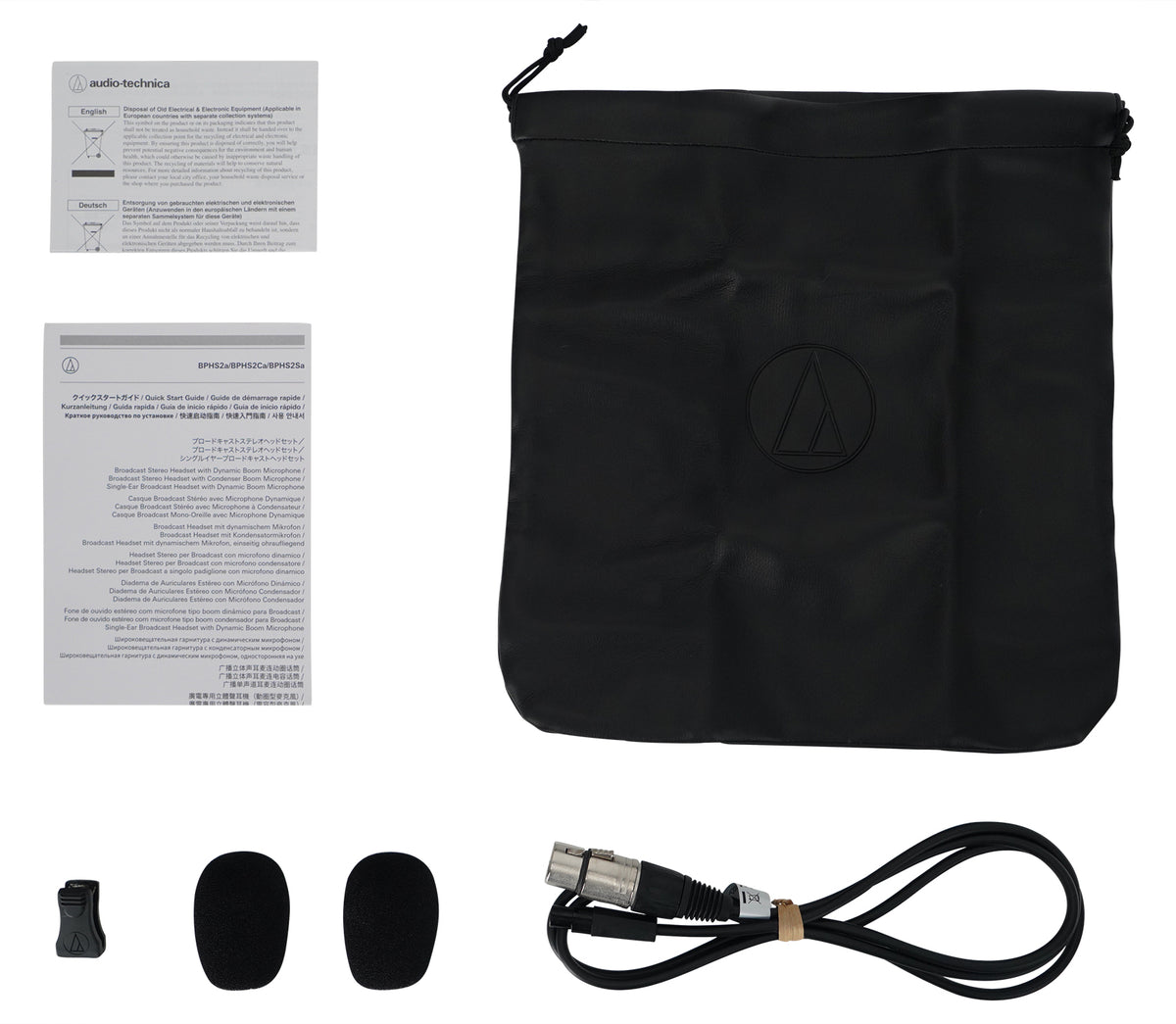 Audio Technica BPHS2Sa-XF4 Single-Ear Dynamic Broadcast Headset w/ 4-Pin XLRF