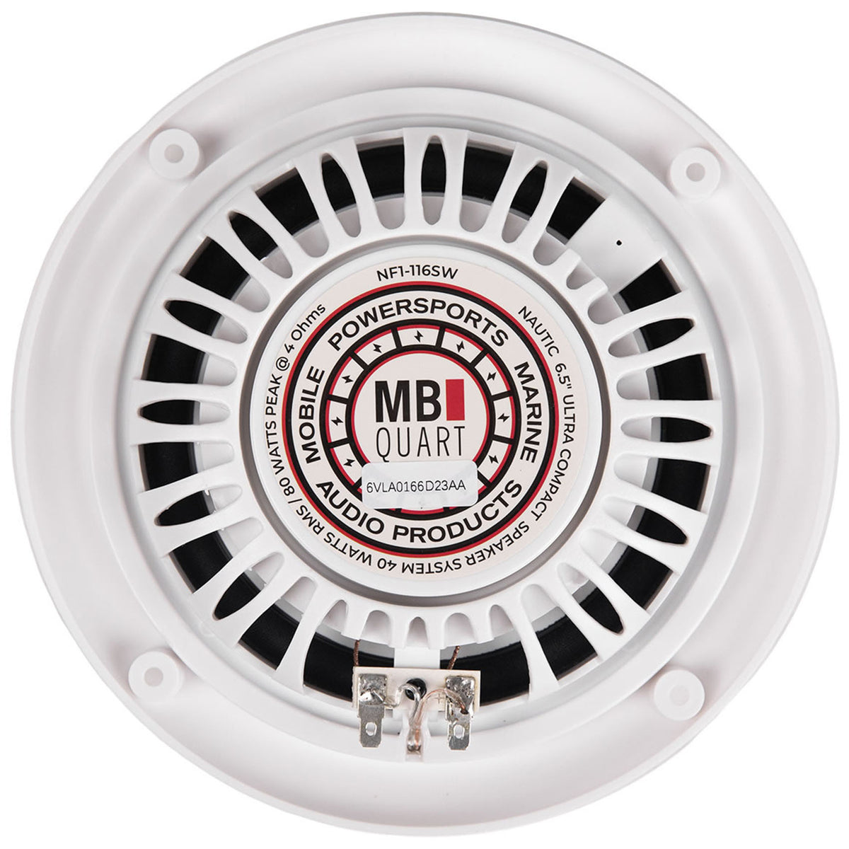 Pair MB Quart NF1-116SW 6.5" 2-Way Ultra Slim Speakers For RV, UTV, Marine White
