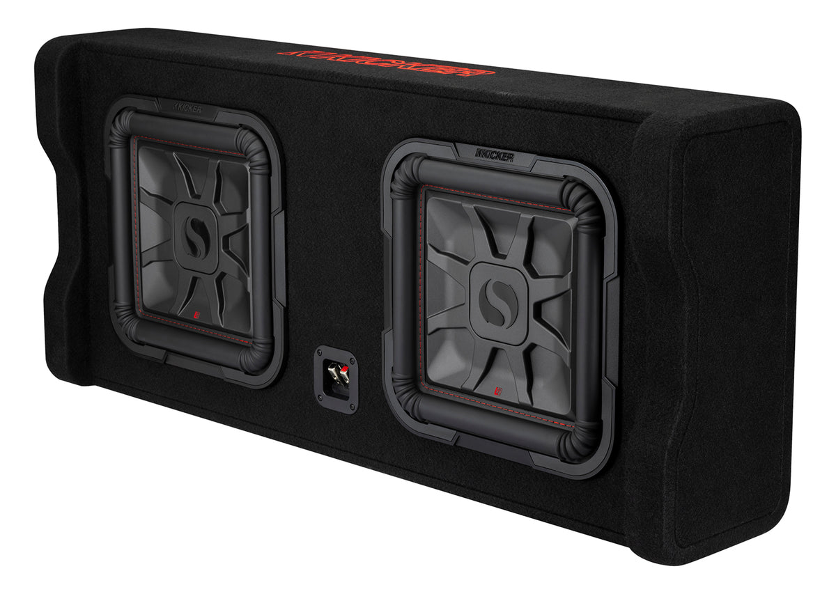 Kicker 49DL7TDF122 Dual 12" L7T Down-Firing Subwoofers+Enclosure Box DL7TDF12