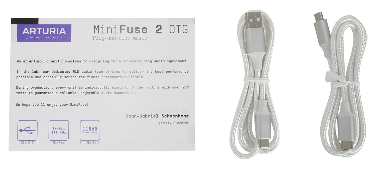 Arturia Minifuse 2 OTG Audio Recording Interface, Bus-Powered / 192 kHz / 24 bit