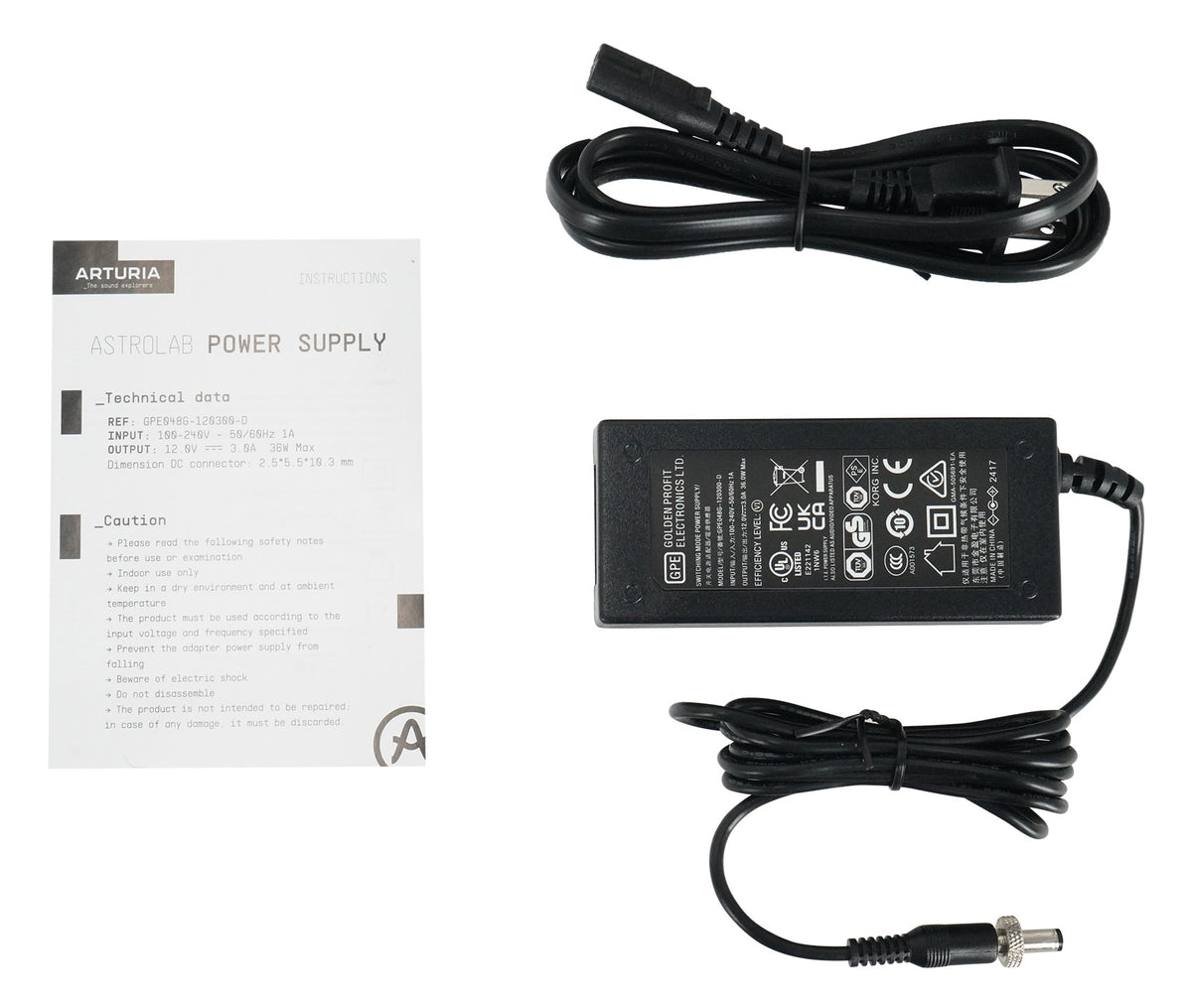 Arturia AstroLab 61 PSU with US Plug Power Supply for AstroLab 61 Stage Keyboard
