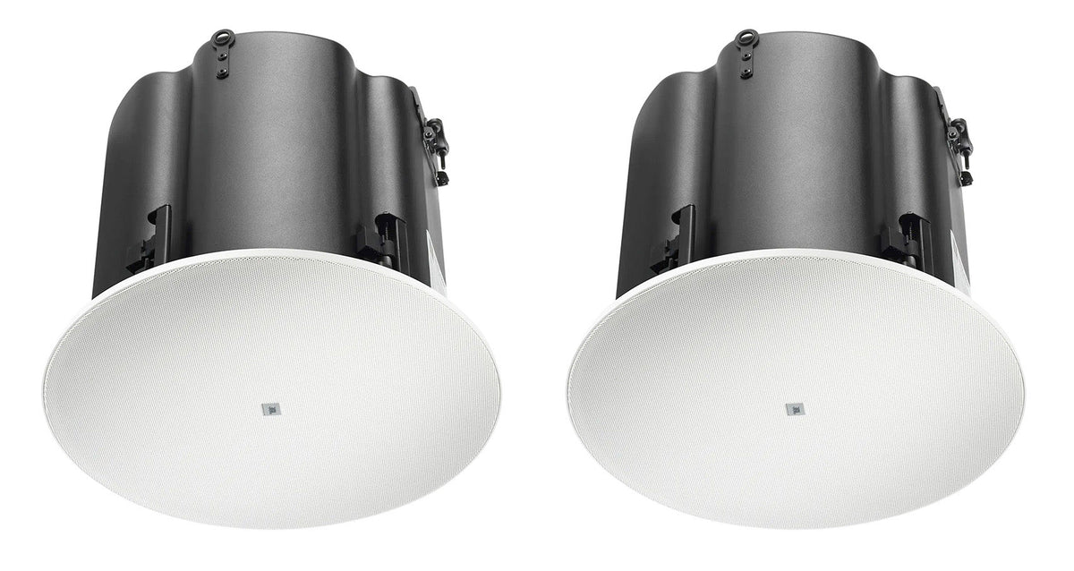 (2) JBL Control 419CS/T 8" Commercial In-Ceiling Subwoofers 70v Restaurant Subs