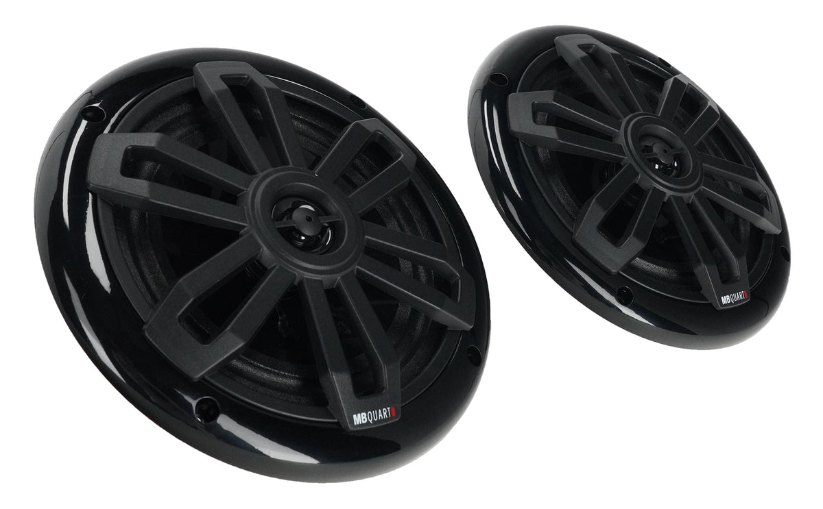 Pair MB Quart NF1-116SB 6.5" 2-Way Ultra Slim Speakers For RV, UTV, Marine Black