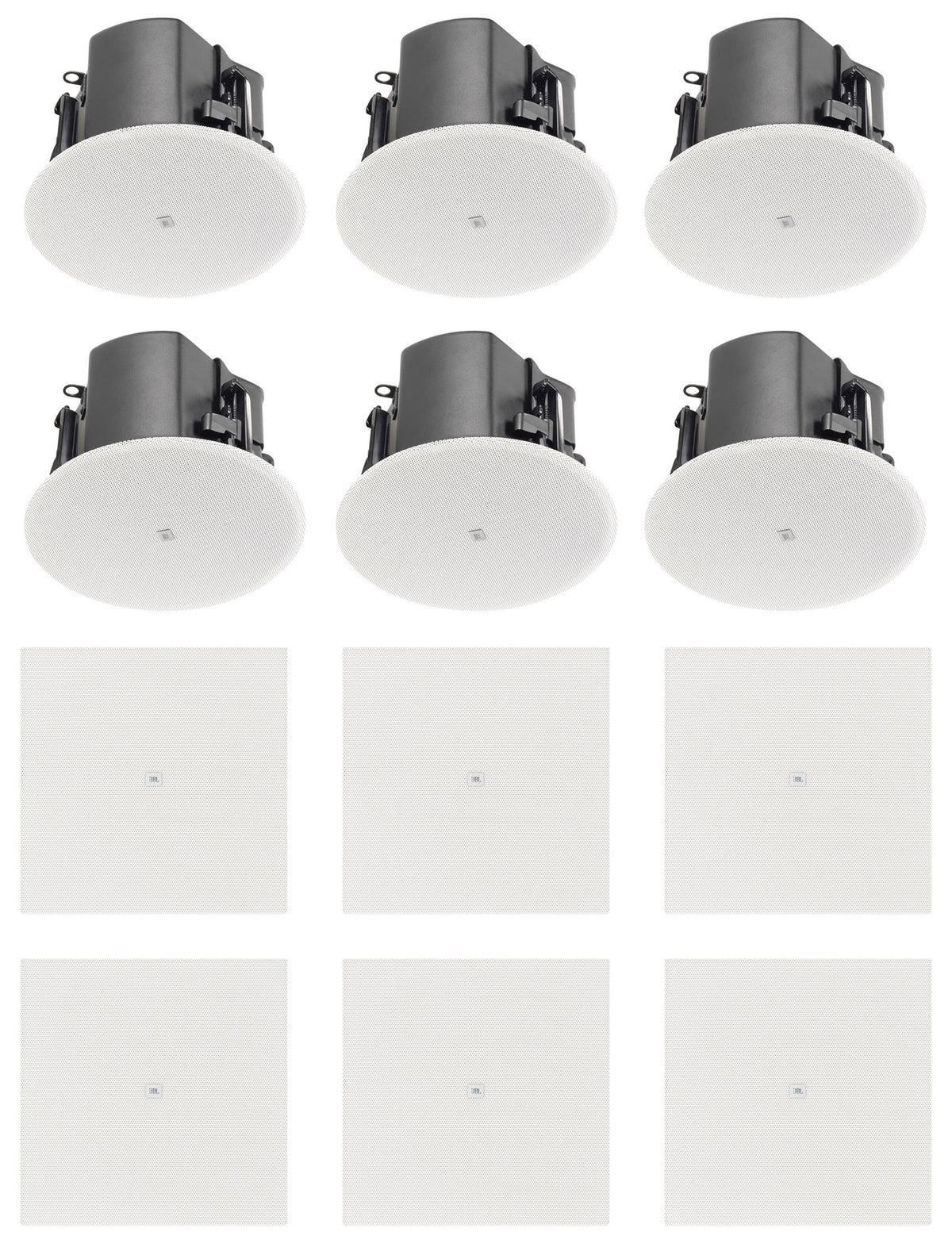 (6) Control 412C/T + (6) MTC-414SG White Square Grilles