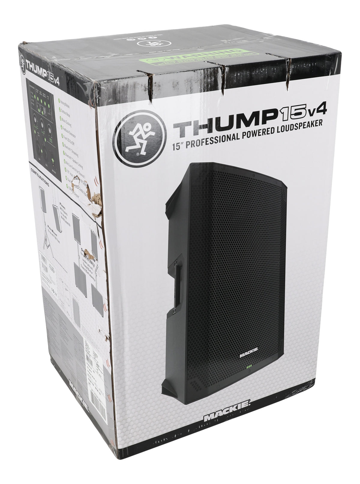 Mackie Thump15 V4 15” 1400 Watt Powered Active DJ PA Speaker w/Bluetooth+Stand