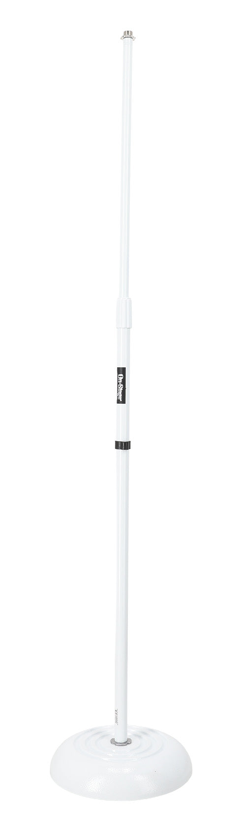 MS7201W-BB Weighted Round-Base Microphone Stand, White