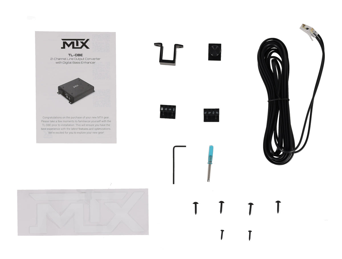 MTX TL-DBE Car Audio 2-Channel Line Output Converter w/ Digital Bass Enhancer