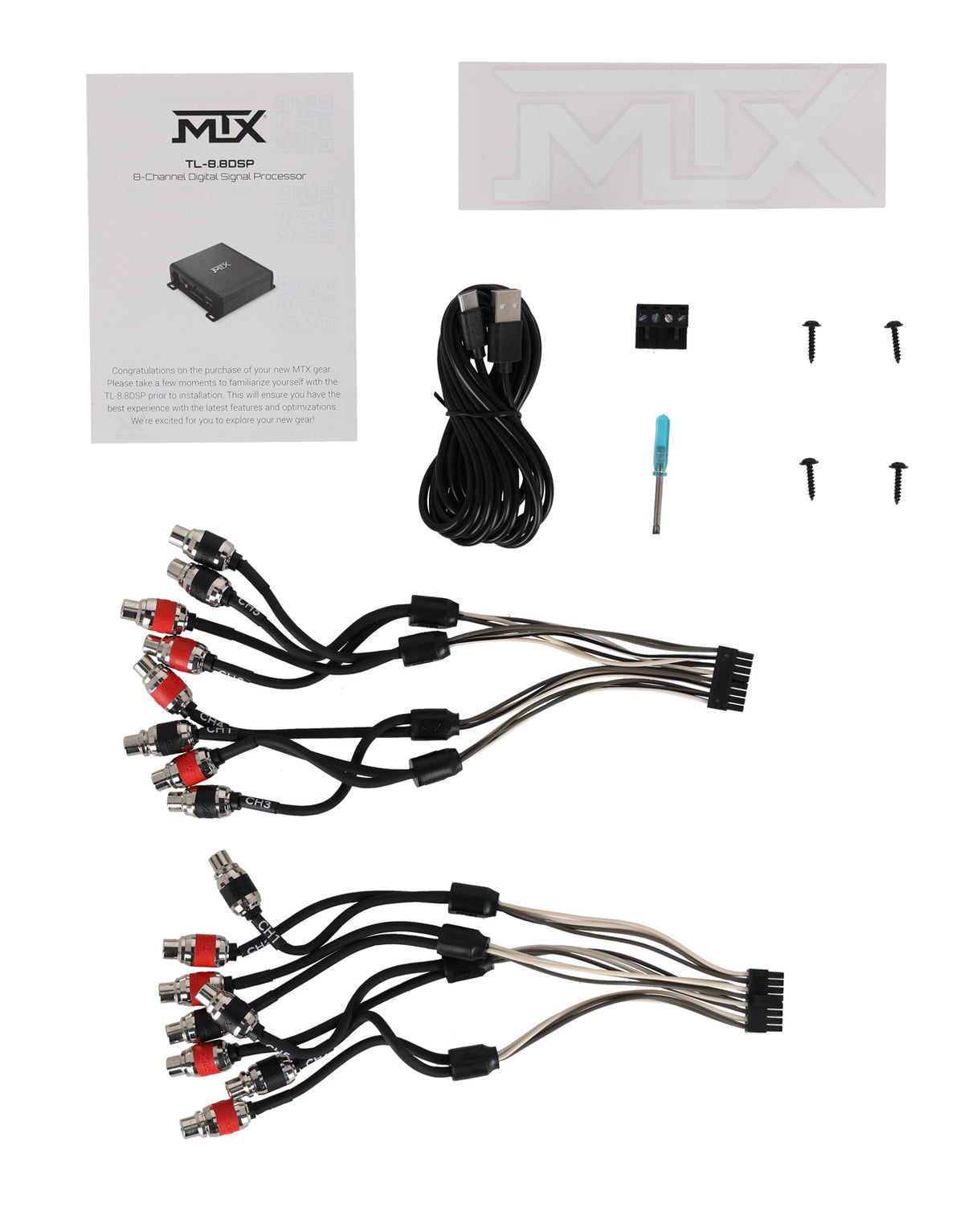 MTX TL-88DSP 8-Channel Car Audio Digital Signal Processor Bluetooth Enabled DSP