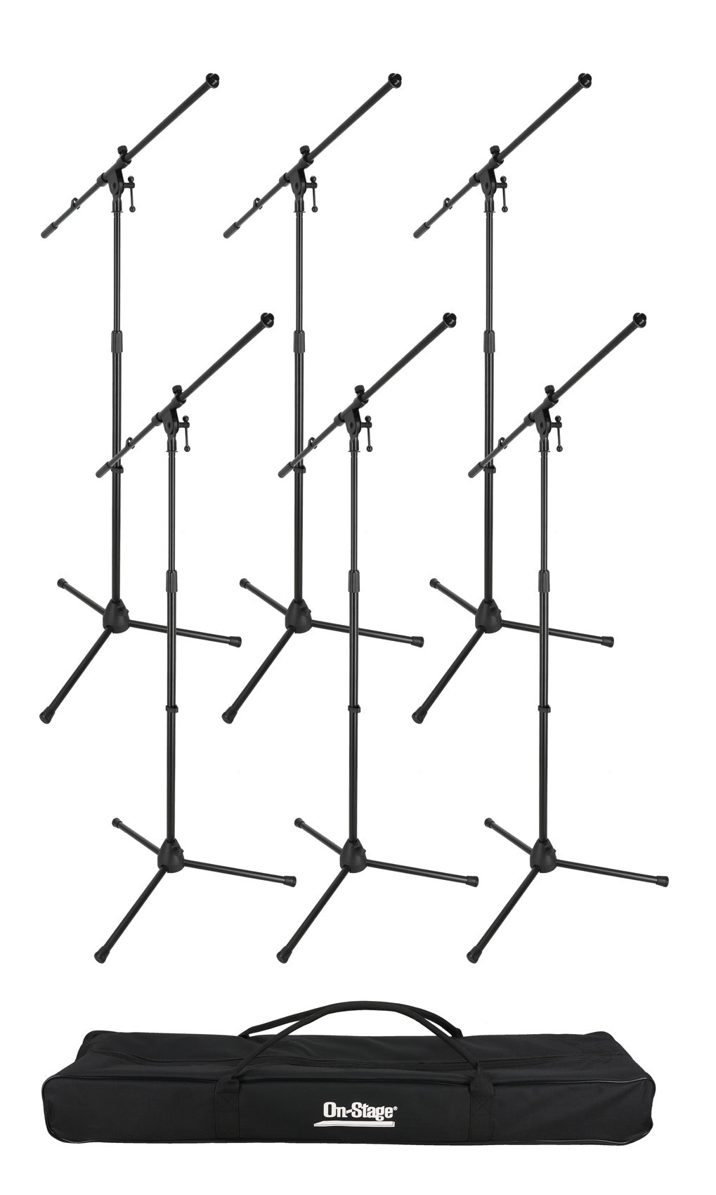 MSP7706 Six-Pack Euro Boom Microphone Stands with Bag