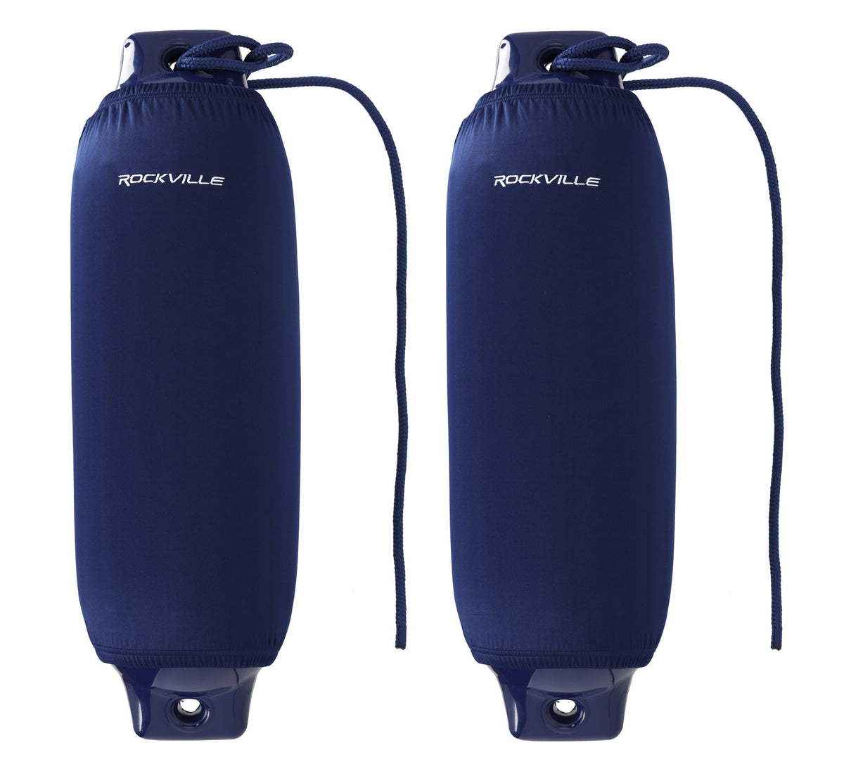 Rockville FEN285-NAVY BLUE 8.5" Boat Fender Package 2 Bumpers, 2 Covers, 2 Lines