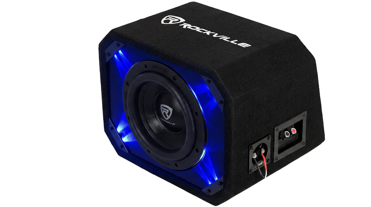 Rockville SV8K6D2 8" 1400w K6 Car Audio Subwoofer Plexi Sub Enclosure Box 2-Ohm