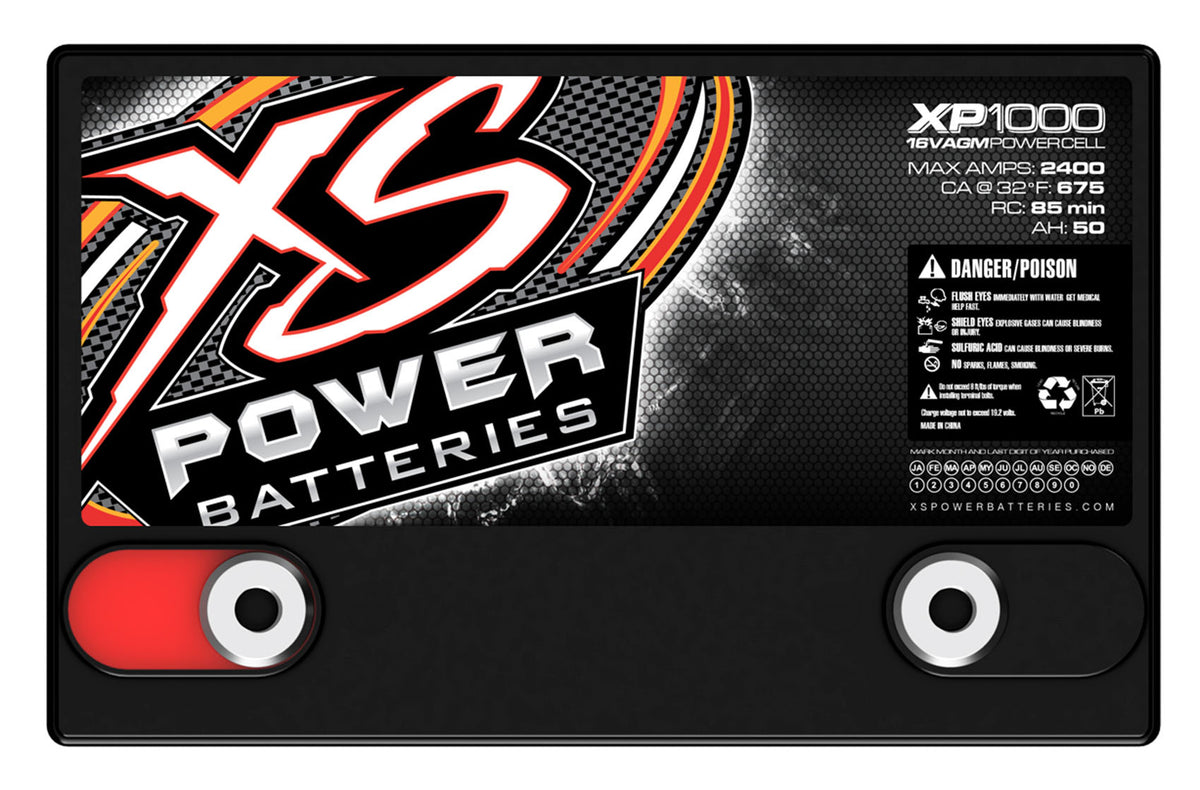 XS Power XP1000 2400W 16V Power Cell Car Battery Power System+Power/Ground Wires