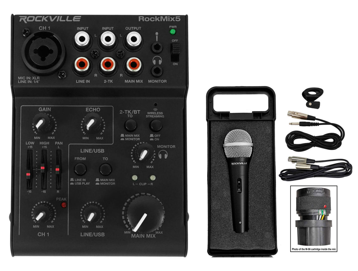 ROCKMIX 5 Mixer with Microphone