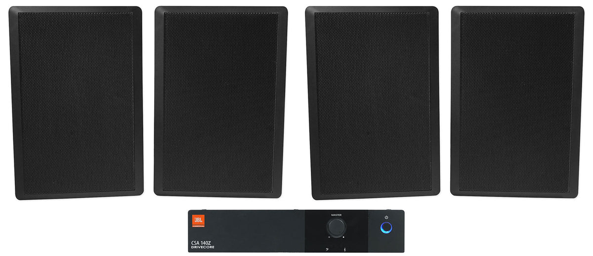 CSA140Z 70V Amplifier + (4) RockSlim 70B Black Wall Speakers