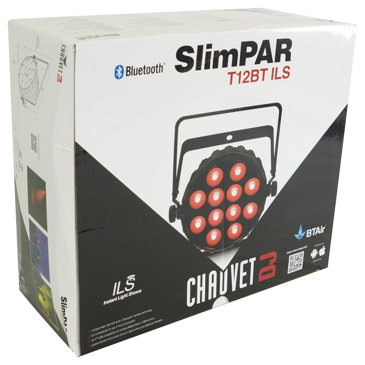2 SLIMPAR T12 BT ILS Bluetooth Wireless Par Wash Lights+Home Speakers