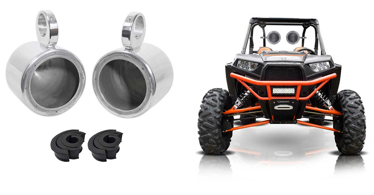 MAC65S 6.5" Rollbar Tower Speaker Cans for UTV, RZR, Cart, Polaris, Jeep