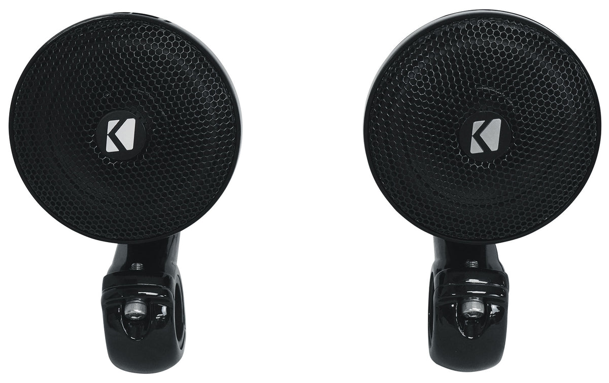 2) Kicker 47PSMB32 3" 100w PSM Motorcycle/ATV Handlebar Speakers in Black PSMB32