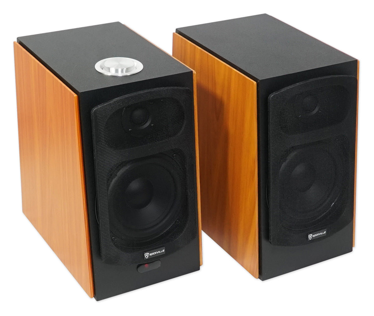 (2) HD5 5" Powered Bluetooth Bookshelf Speakers+Swivel Wall Brackets