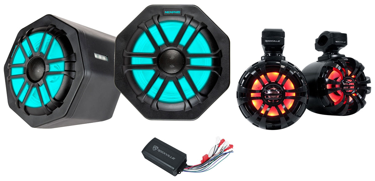 GEN65FE Speaker Pods + WB50KLS Tower Speakers + PS40 Amp For Polaris General
