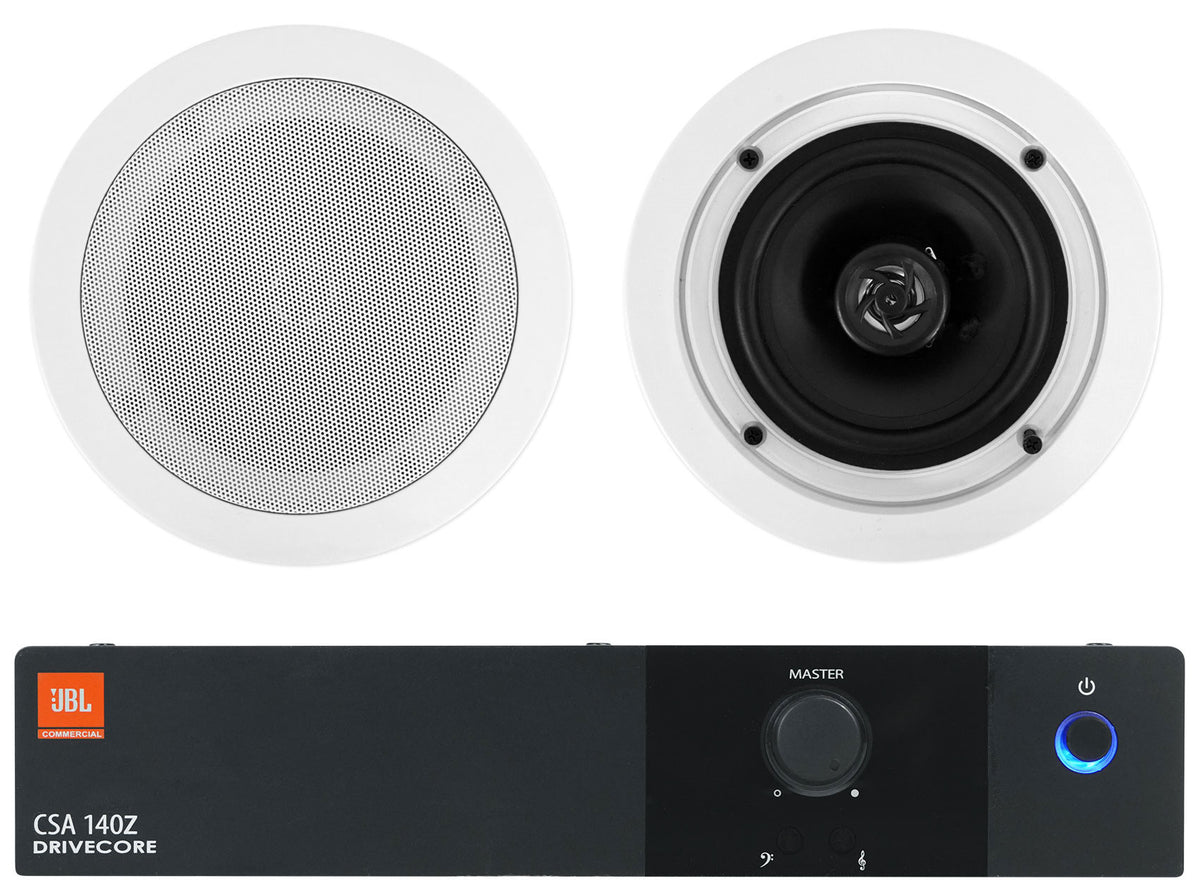 CSA140Z 70V Amplifier + (2) CC525T White Ceiling Speakers