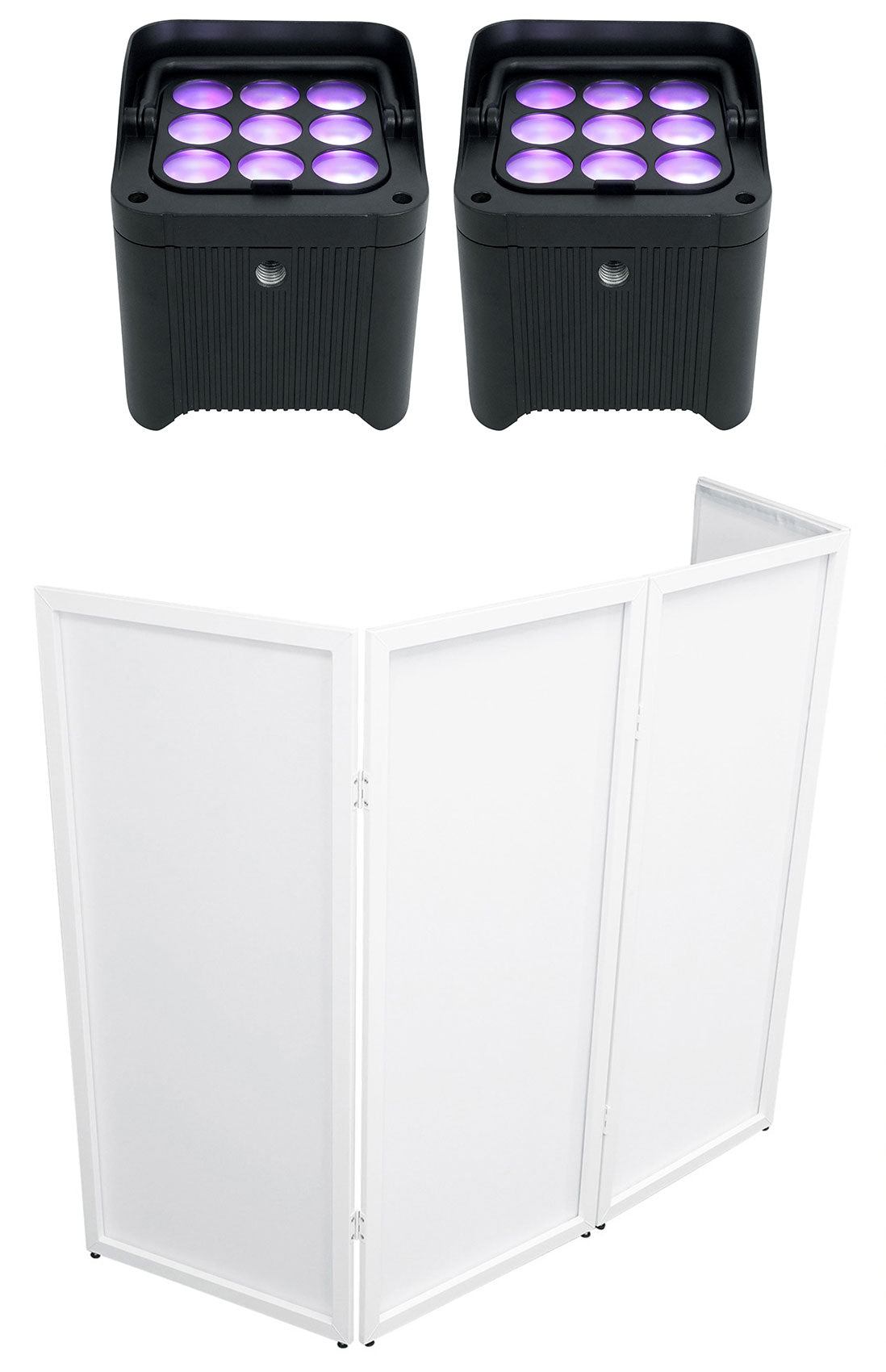 Freedom Par H9 IP Lights + RFSSW White Facade Bundle