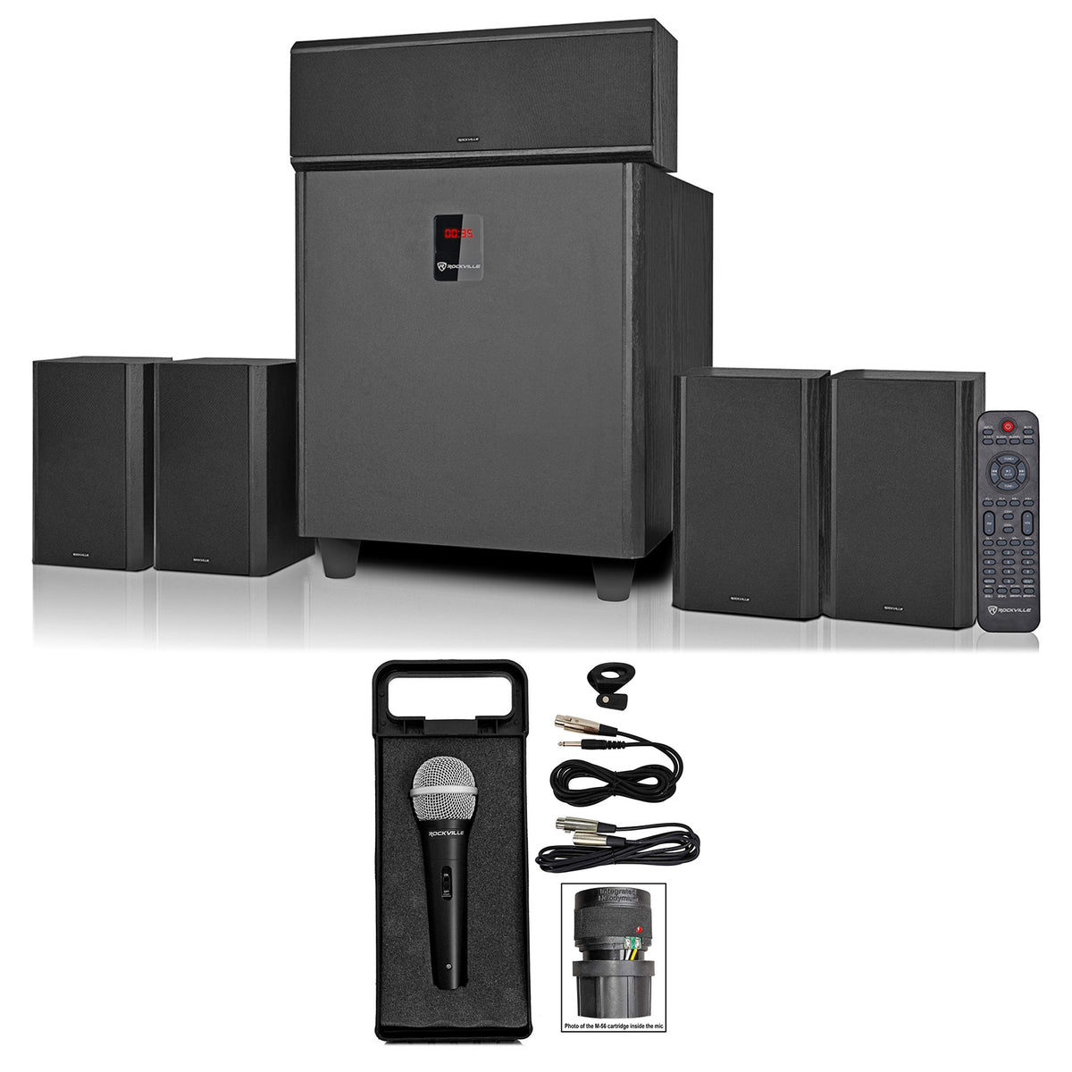 HTS820 5.1 System + RMC-XLR Wired Microphone Bundle