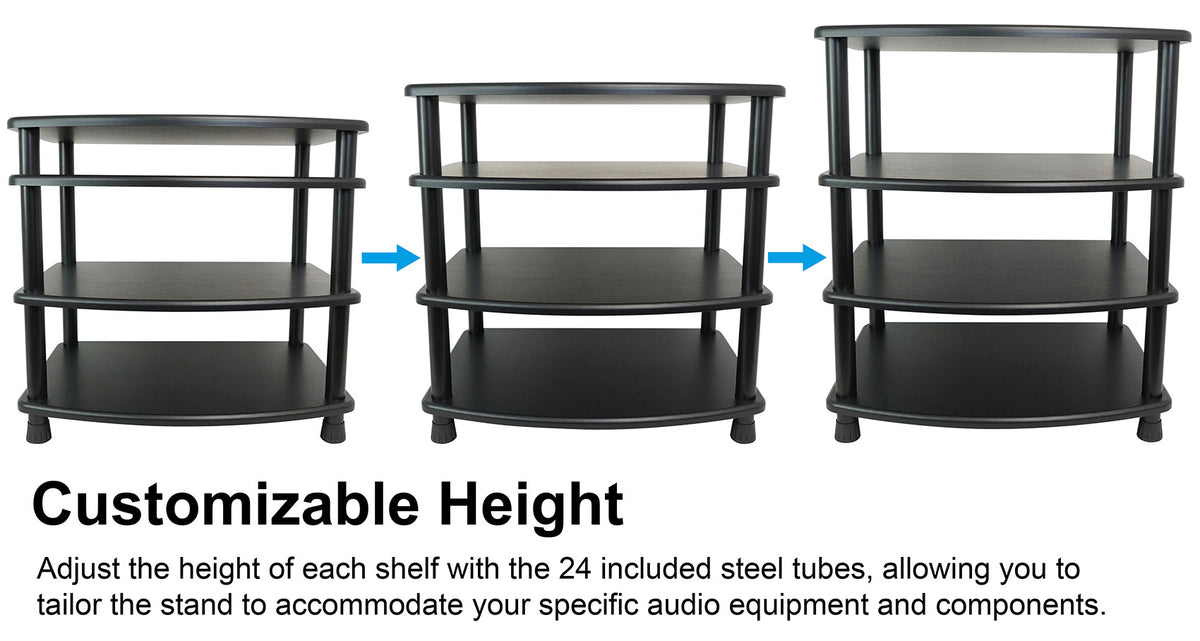 FLX Black 4-Shelf + FLX Black Add-On Shelf Bundle