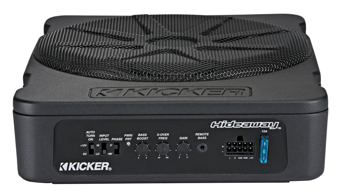 Kicker 51HS10 10" Hideaway Under-Seat Powered Car Subwoofer Compact Sub HS10