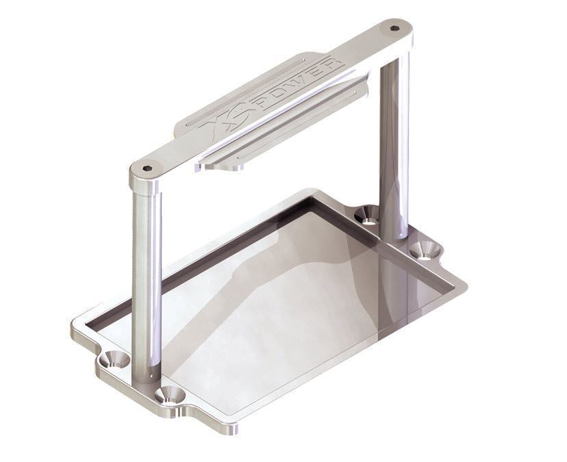 XS Power 577 Billet Aluminum Car Audio Battery Hold Down Mount for D2400 Battery