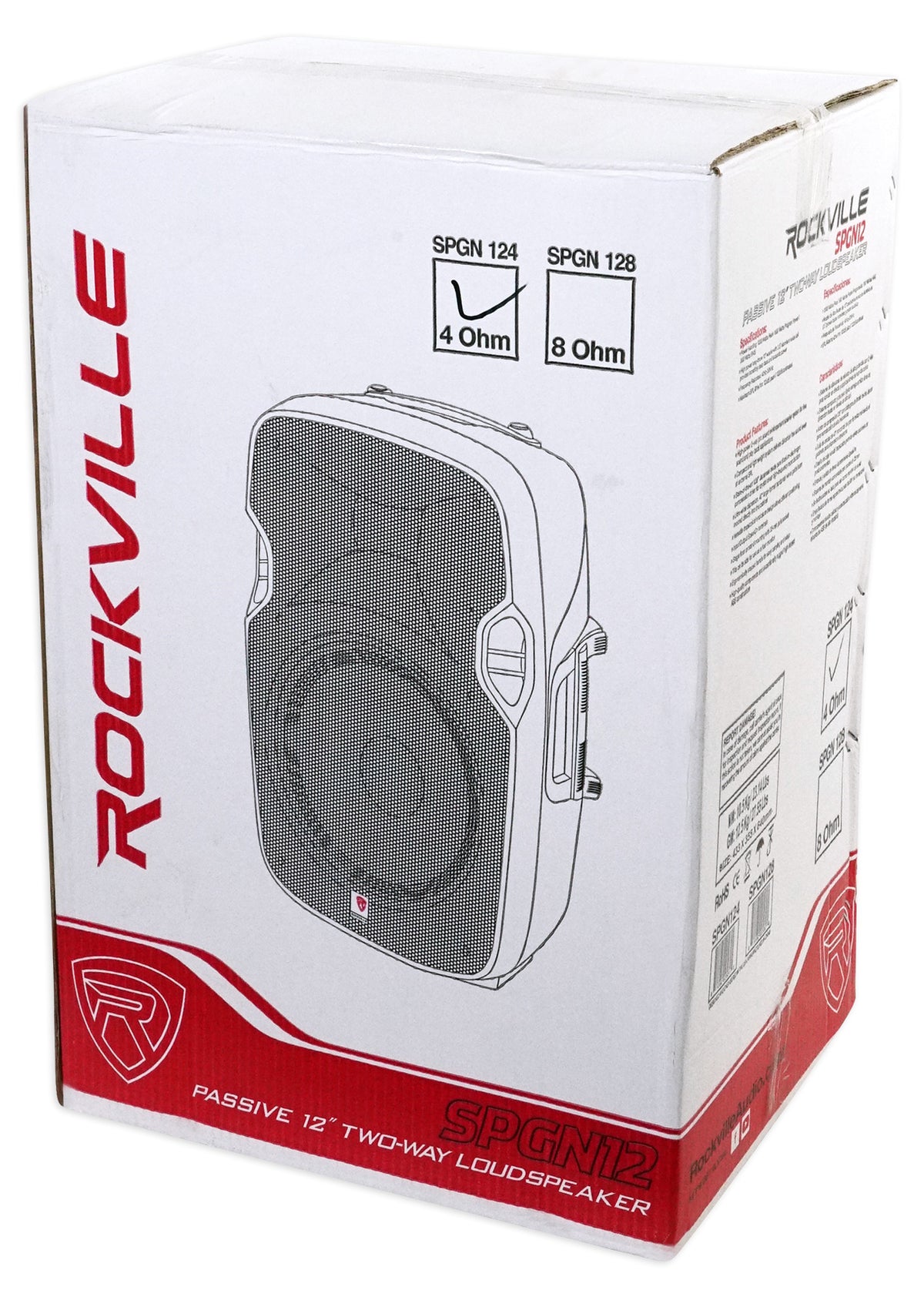 (2) SPGN124 12" 1200W DJ/Pro PA Speakers + Gemini Amplifier + Stands + Cables