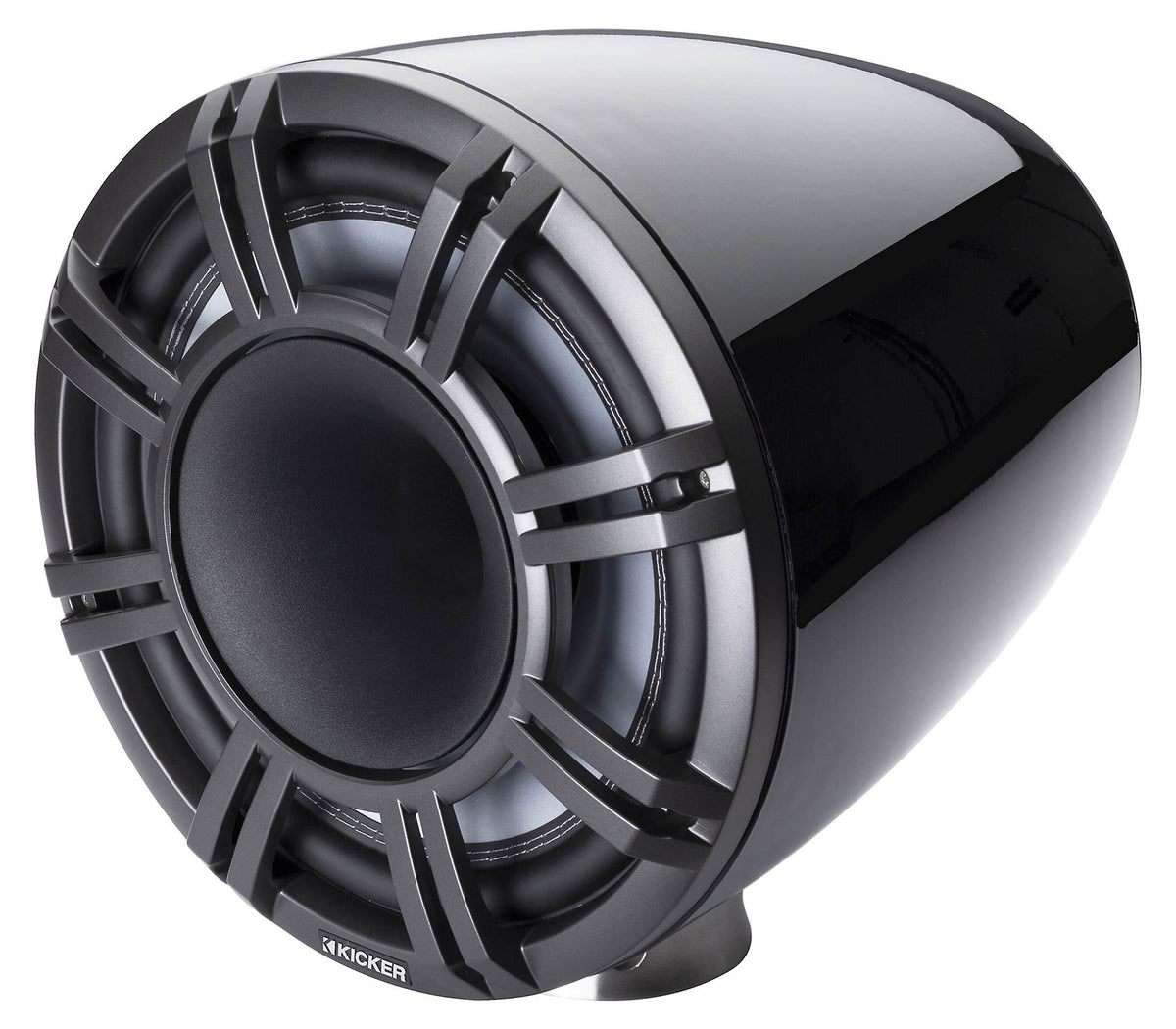 (2) KICKER 47KMFC11 11" Marine Boat Horn Loaded Flat Mount Tower Speakers KMFC11