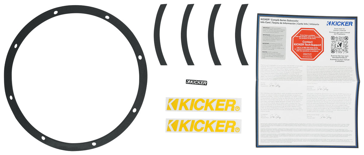 Kicker 51CWQ122 COMP Q 12" 1000 Watt Car Stereo Subwoofer DVC 2 Ohm Sub CWQ122