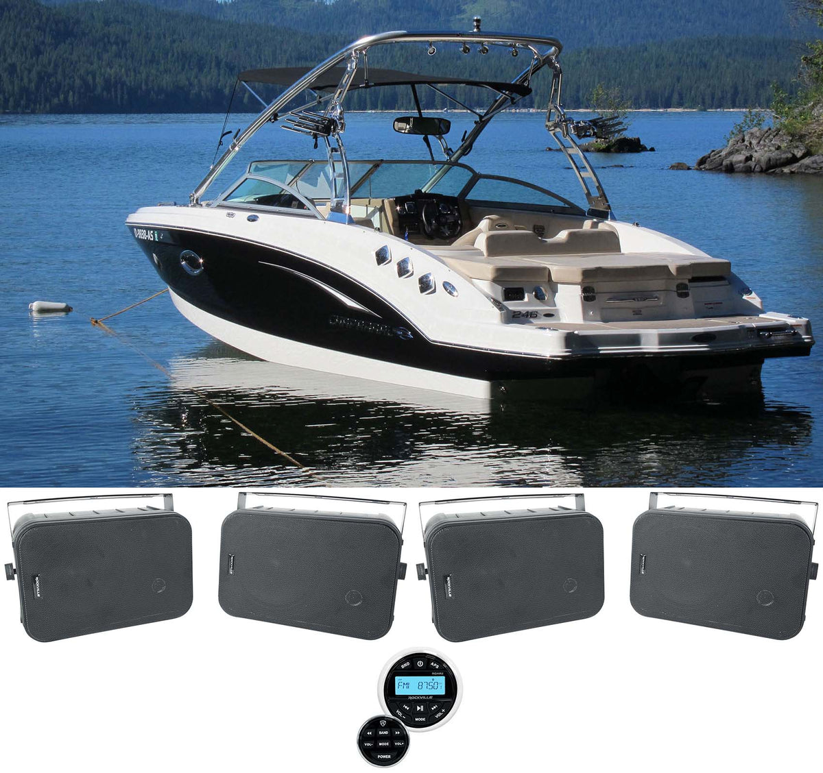 2-Pair HP65S Black+RGHR2 BOAT