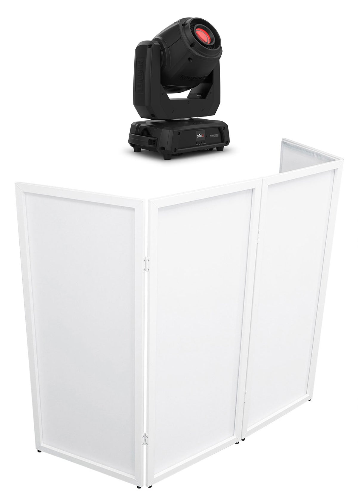 Intimidator Spot 360X Moving Head Light + White DJ Facade