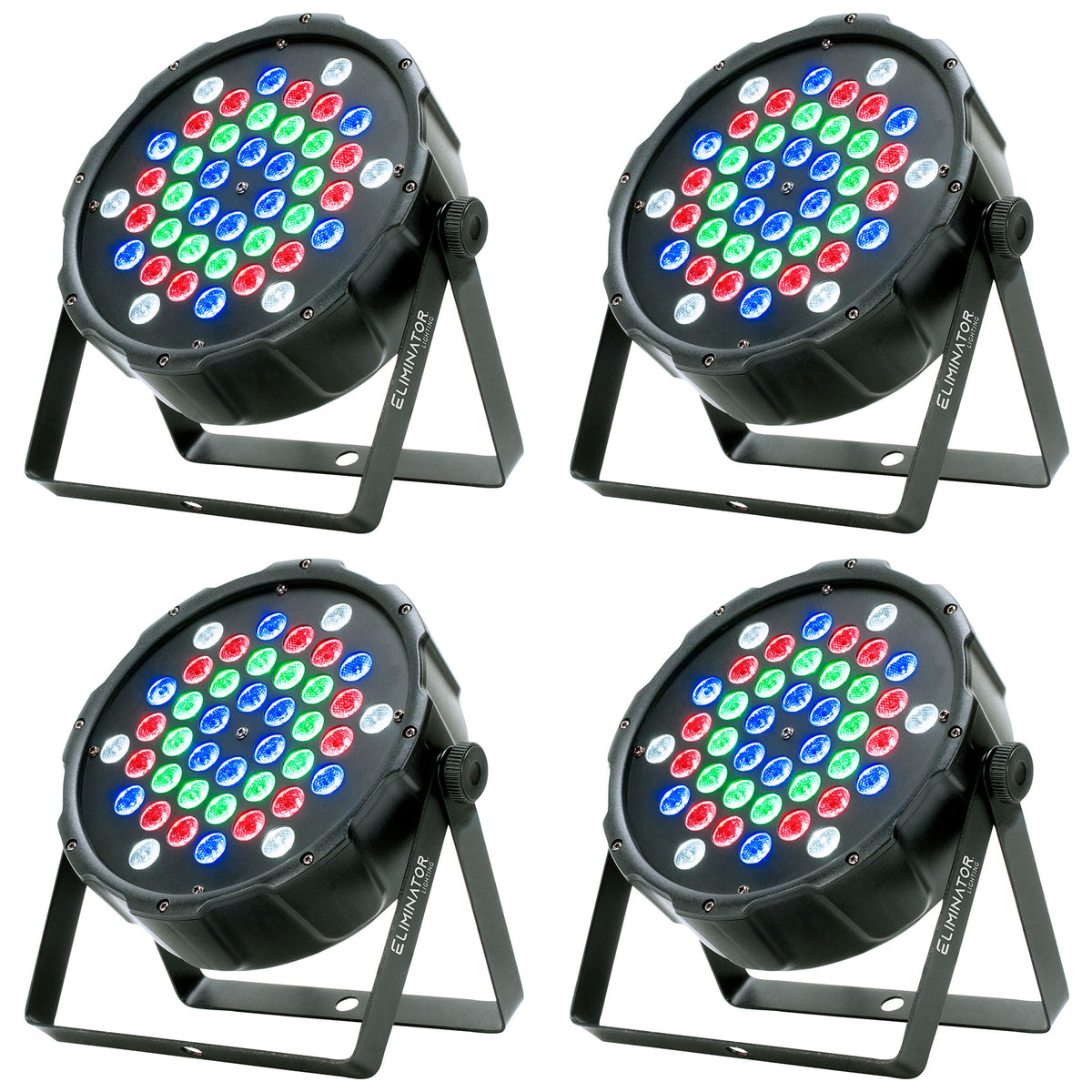 (4) LP 42 RGBW 42x1W LED DMX Par Wash Lights