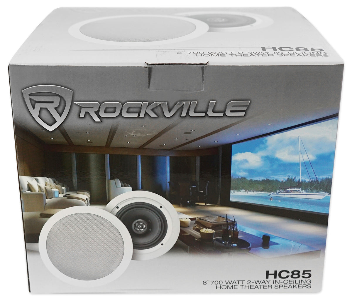 Technical Pro DV4000 4000W Home Theater DVD Receiver w/(4) 8" Ceiling Speakers