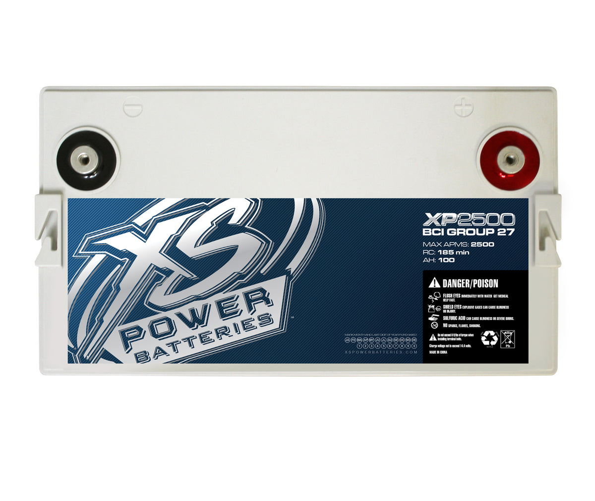 XS Power XP2500 2500 Watt Power Cell Car Audio Battery+Power+Ground Wires