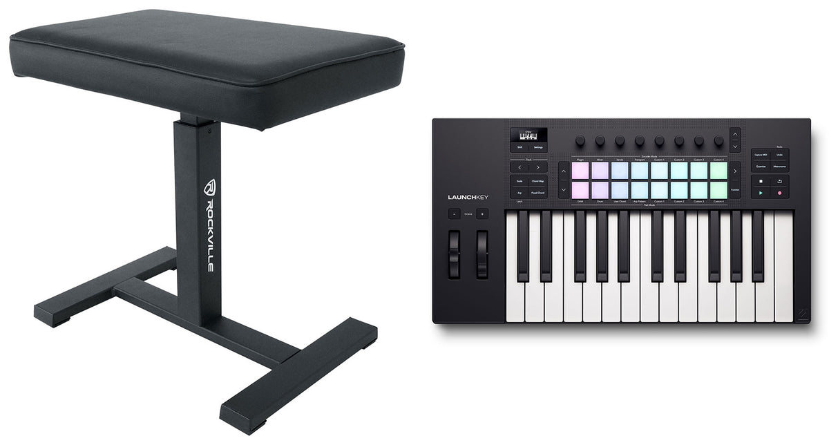 Launchkey 25 MK4 Keyboard Controller + AIR-BENCH Keyboard Bench