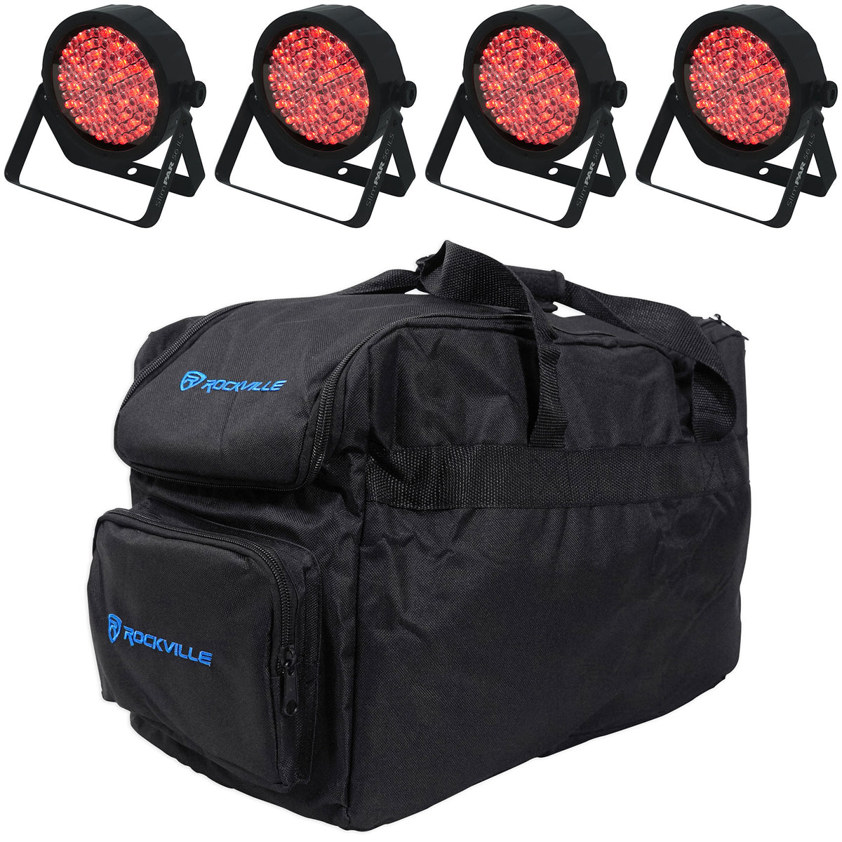 (4) SLIMPAR 56 ILS Par Wash Up-Lights + Carry Bag